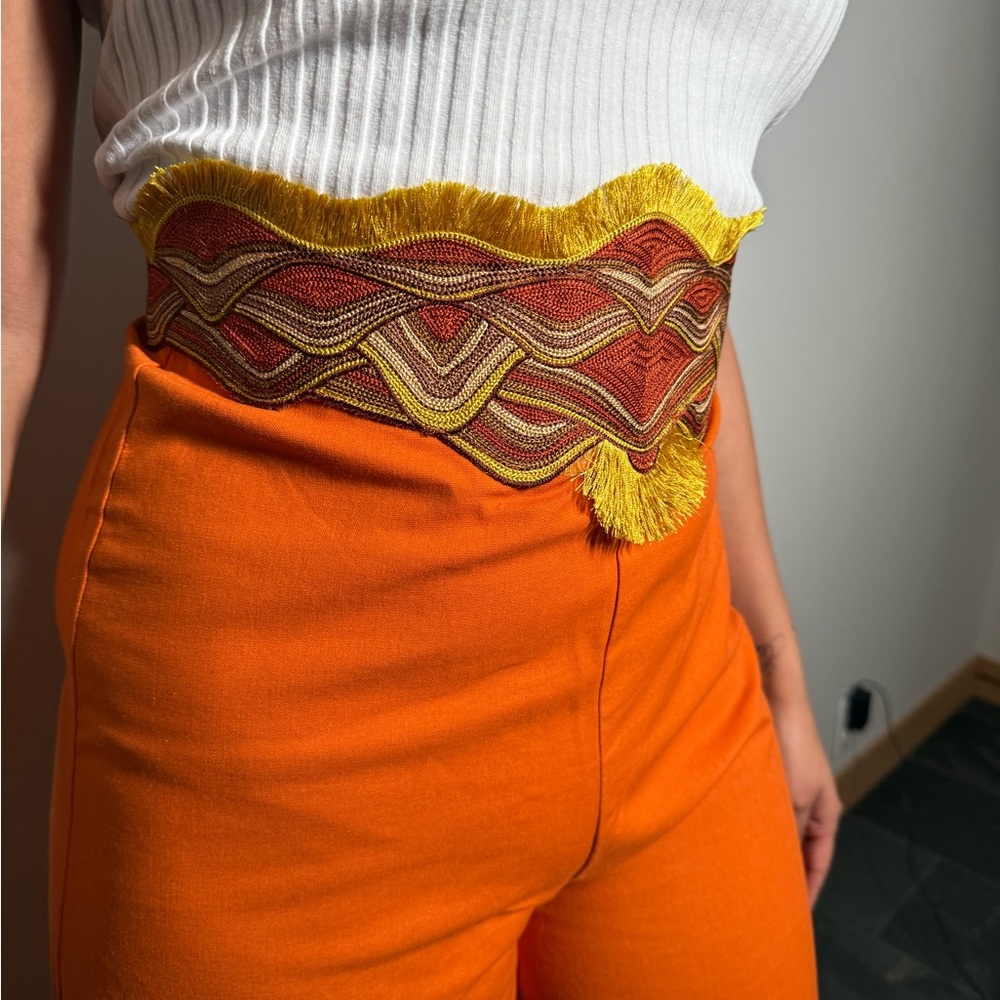 Andrea Iyamah Orange Wide-Leg Pants - Picture 4 of 7